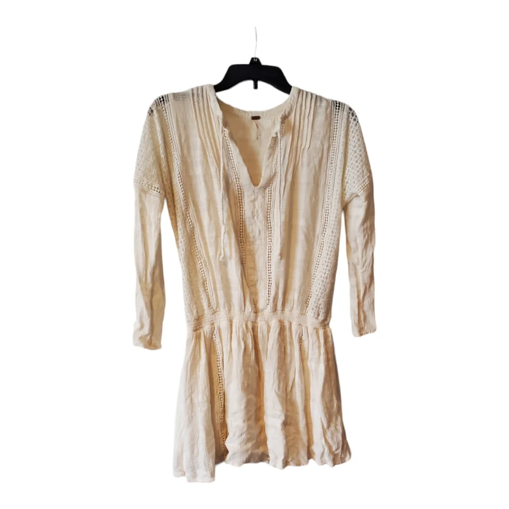 Free people‎ cream crochet mini dress